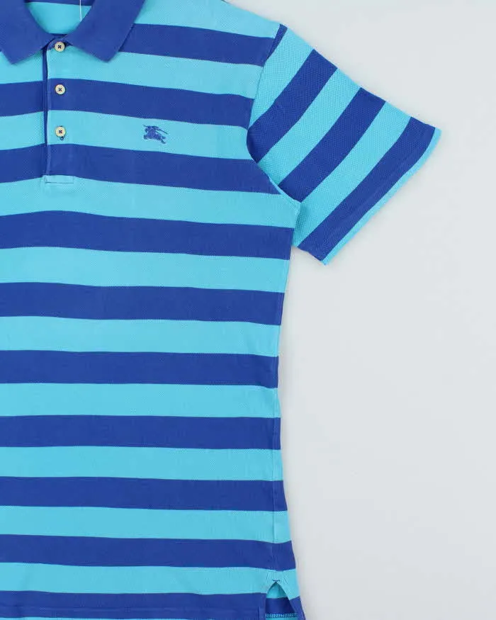 Vintage 1990s Burberry Striped Classic Short Sleeve Polo Shirt - L sold by Rokit product image thumbnail 3