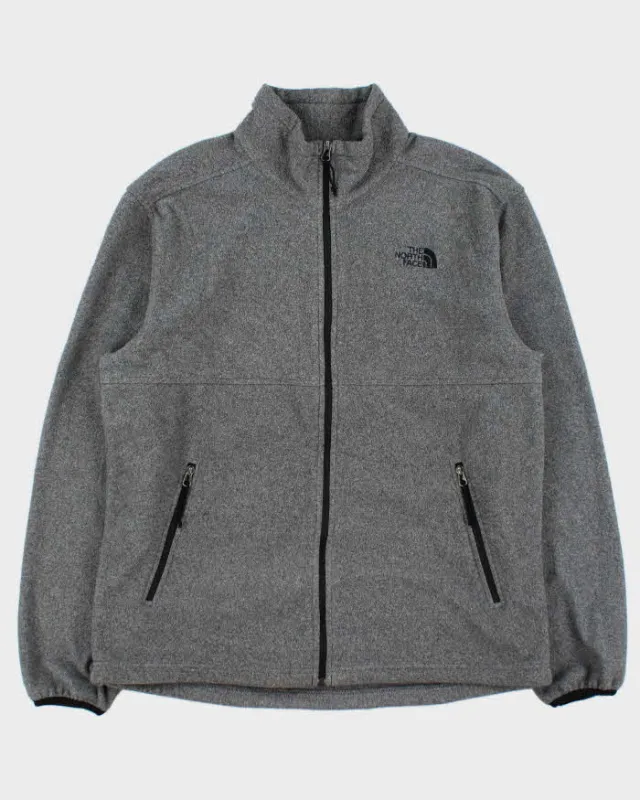 Vintage The North Face Marl Grey Full-Zip Fleece Jacket - L sold by Rokit