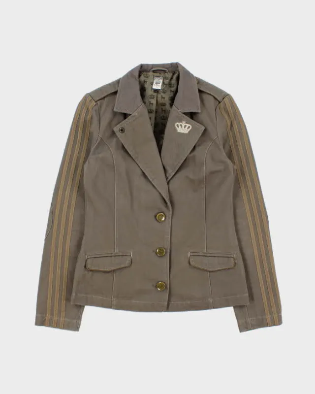 Vintage Y2K 2006 Adidas Originals 'Respect Me' By Missy Elliot Women's Khaki Canvas Military Blazer Jacket - M sold by Rokit