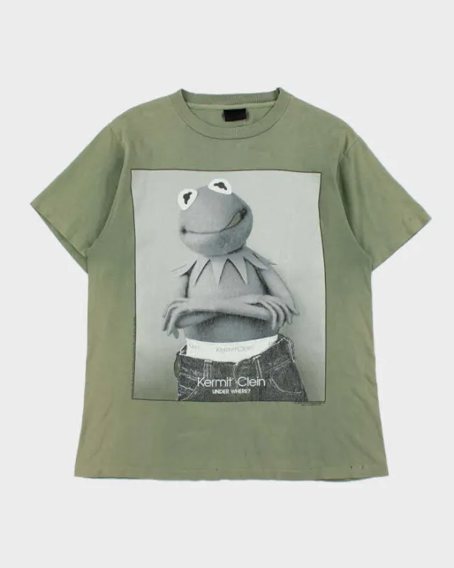 Vintage 1990s Jim Henson The Muppets 'Kermit Clein' Single Stitch Crewneck T-Shirt - L made by Rokit