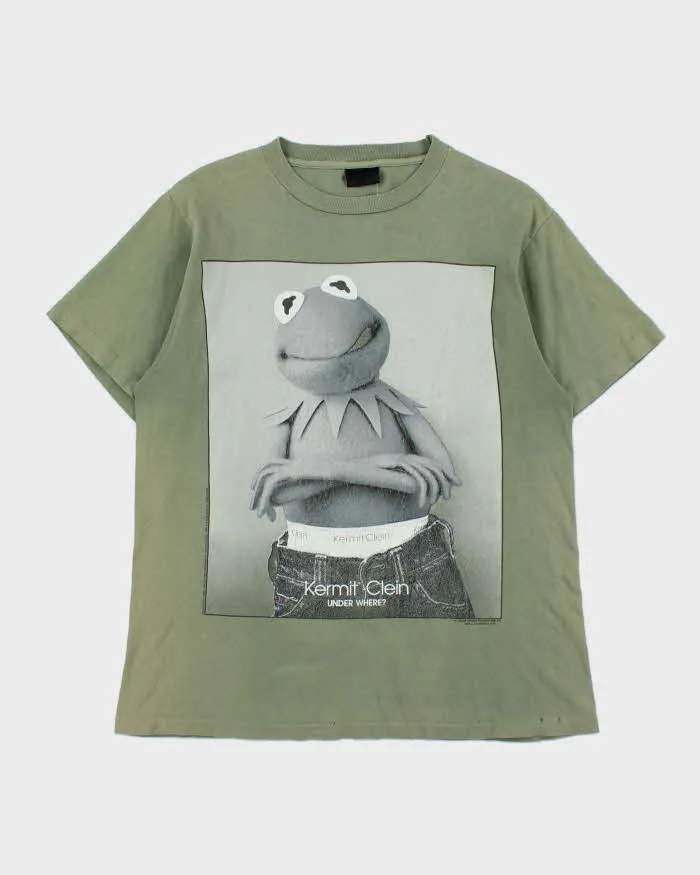 Vintage 1990s Jim Henson The Muppets 'Kermit Clein' Single Stitch Crewneck T-Shirt - L sold by Rokit