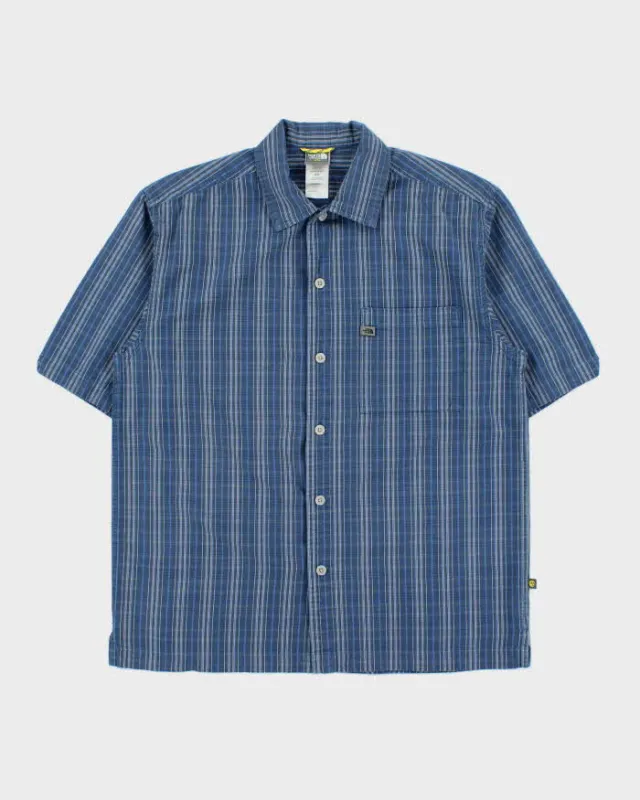Vintage Y2K 00s The North Face A5 Series Striped Short Sleeve Shirt - S made by The North Face