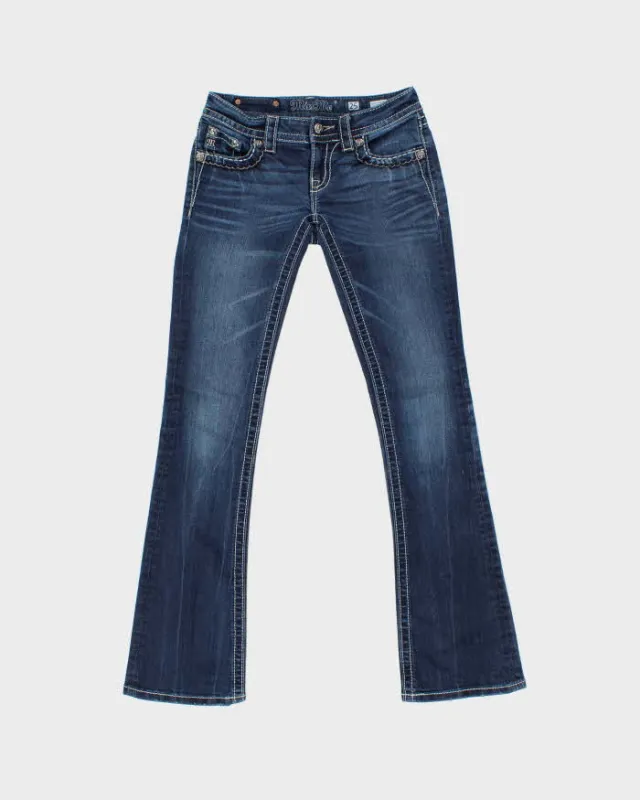 Vintage Y2k 00s LA Idol Rhinestone Bootcut Jeans - W27 L32 made by Rokit