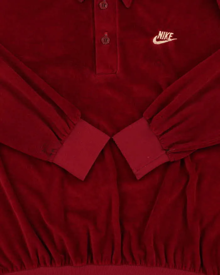 Vintage 1978 Nike Velour Made In USA Long Sleeve Polo Shirt - XL sold by Rokit product image thumbnail 4