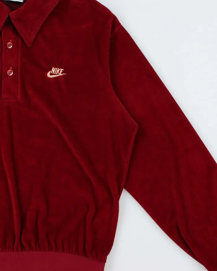 Vintage 1978 Nike Velour Made In USA Long Sleeve Polo Shirt - XL sold by Rokit product image thumbnail 3