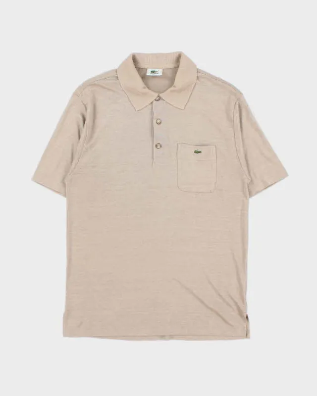 Vintage Y2K 00s Lacoste Pima Tan Short Sleeve Pocket Polo Shirt - M sold by Rokit
