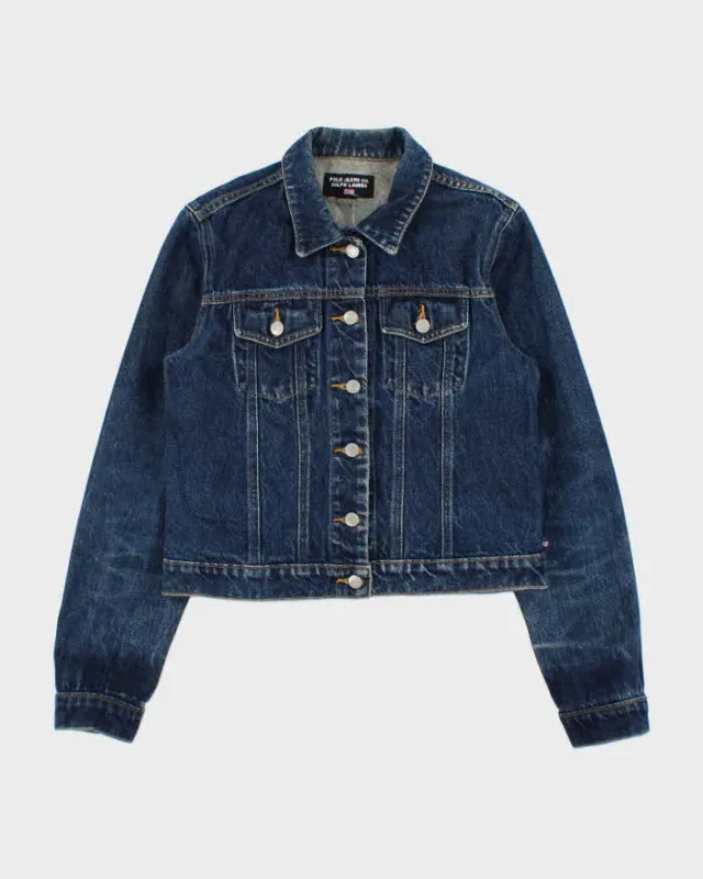 Vintage Y2K 00s Polo Jeans Ralph Lauren Women's Dark Wash Denim Jacket - S made by Ralph Lauren