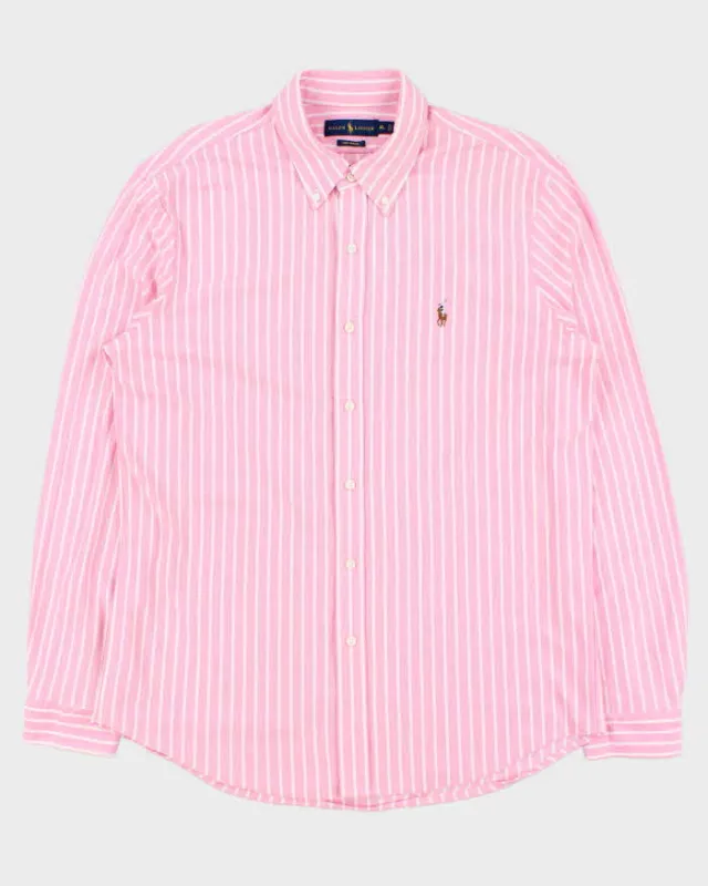 Vintage Ralph Lauren Striped Oxford Knit Long Sleeve Shirt - XL made by Ralph Lauren