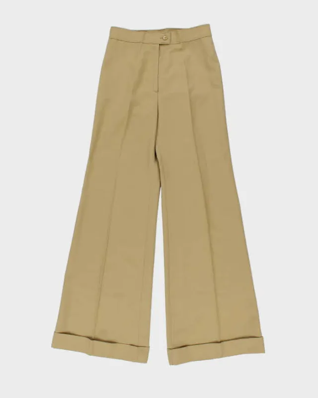 Deadstock 1970s Di Lusso Premiere Italy Women's High Waisted Bell Bottom Flared Trousers - W28 L32 made by Rokit