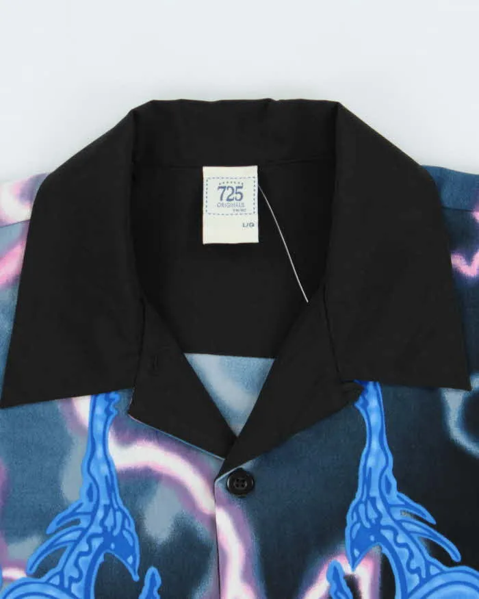 Vintage Y2K 00s 725 Originals Flame Short Sleeve Oversized Bowling Shirt - L sold by Rokit product image thumbnail 5