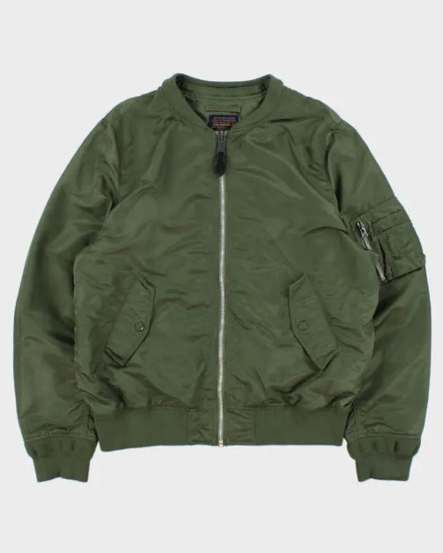 Vintage Alpha Industries MA-1 U.S Khaki Flight Bomber Jacket - XL sold by Rokit