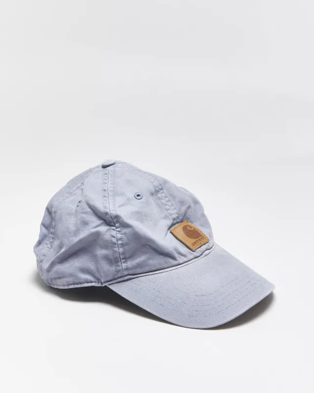 Vintage Carhartt Daphne Blue Canvas Velcro Baseball Cap - OS sold by Rokit