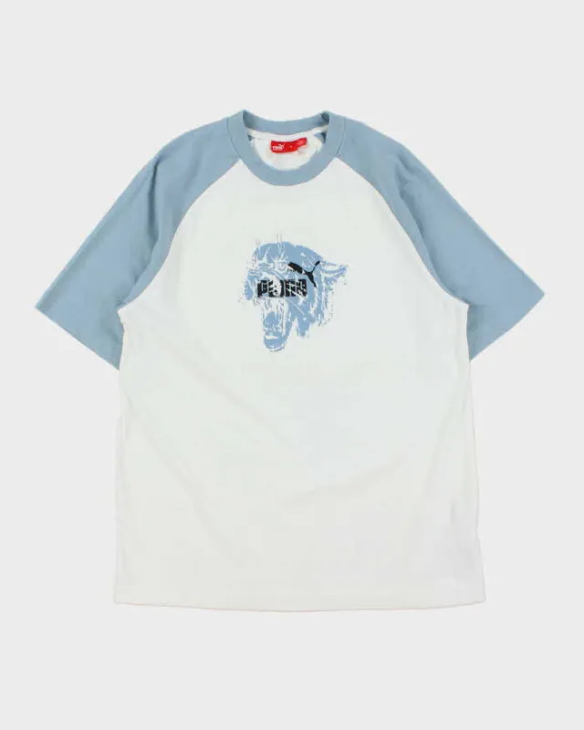 Vintage Y2K 00s Puma Tiger Two-Tone Crewneck T-Shirt - M sold by Rokit