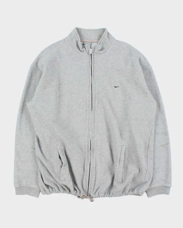 Vintage 2000 Y2K Nike Marl Grey Full-Zip Sweatshirt - L sold by Rokit