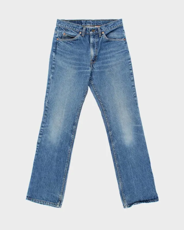 Vintage 1993 Levi's 517 Orange Tab Red Batwing Made In USA Denim Bootcut Jeans - W31 L32 made by Levi's