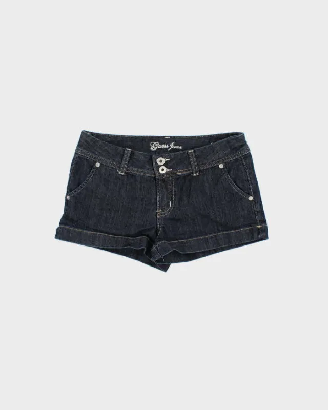 Vintage Y2K 00s Guess Women's Indigo Denim Low Rise Mini Shorts - W28 made by Guess