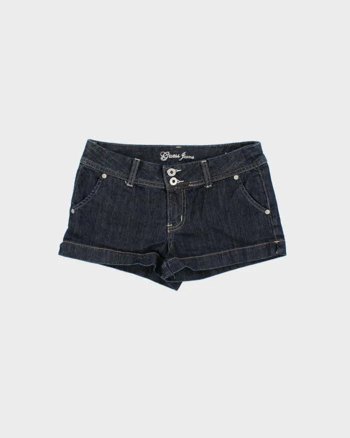 Vintage Y2K 00s Guess Women's Indigo Denim Low Rise Mini Shorts - W28 sold by Rokit