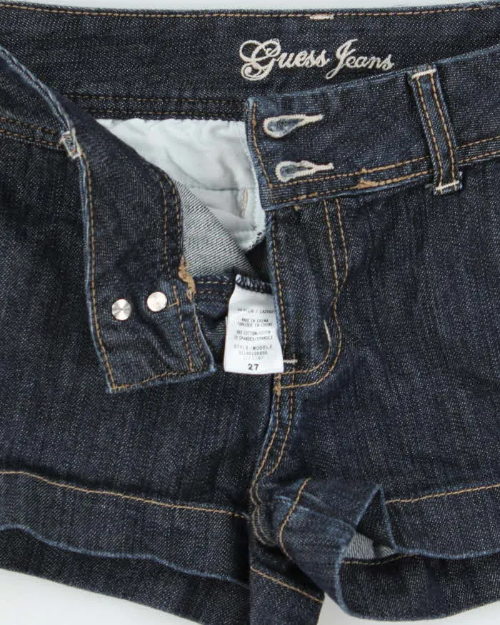 Vintage Y2K 00s Guess Women's Indigo Denim Low Rise Mini Shorts - W28 sold by Rokit product image thumbnail 5