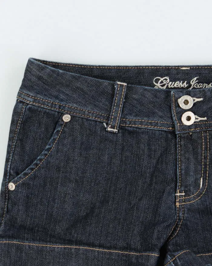 Vintage Y2K 00s Guess Women's Indigo Denim Low Rise Mini Shorts - W28 sold by Rokit product image thumbnail 3