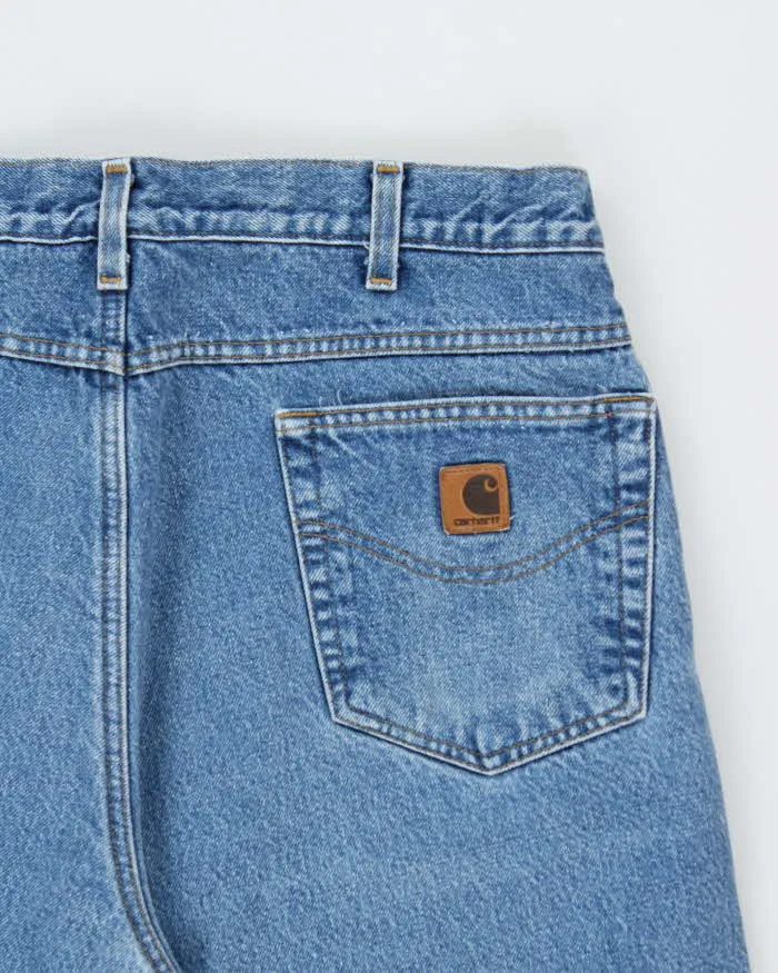 Vintage Y2K 00s Carhartt B155 Fleece Lined Relaxed Fit Workwear Denim Jeans - W36 L32 sold by Rokit product image thumbnail 4