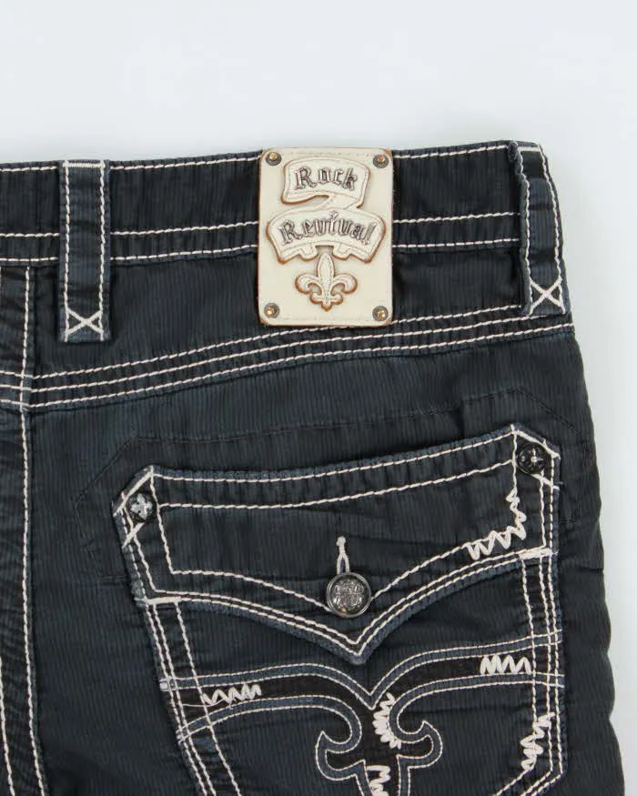 Vintage Y2K 00s Rock Revival Embroidered Contrast Stitch Cargo Shorts - W35 sold by Rokit product image thumbnail 4