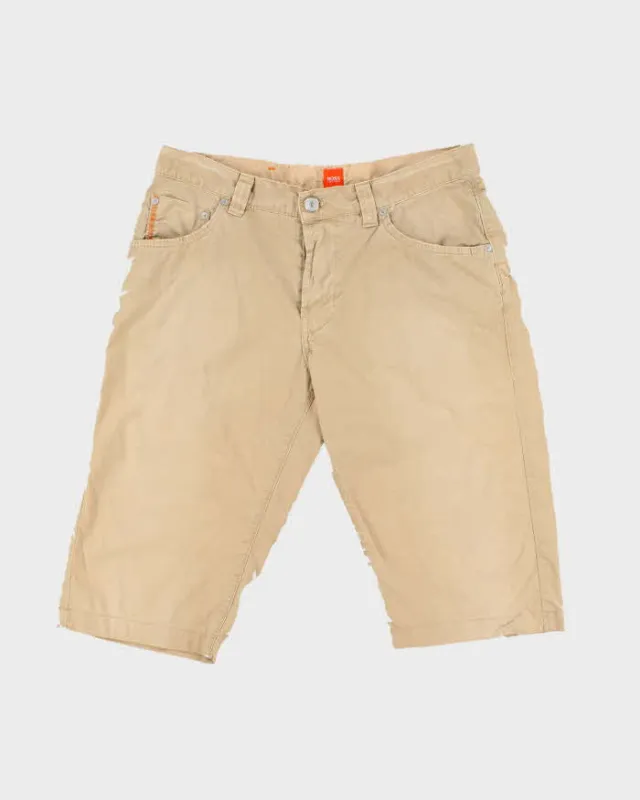 Vintage Y2K 00s Hugo Boss Desert Khaki Relaxed Fit Cargo Shorts - W34 made by Hugo Boss