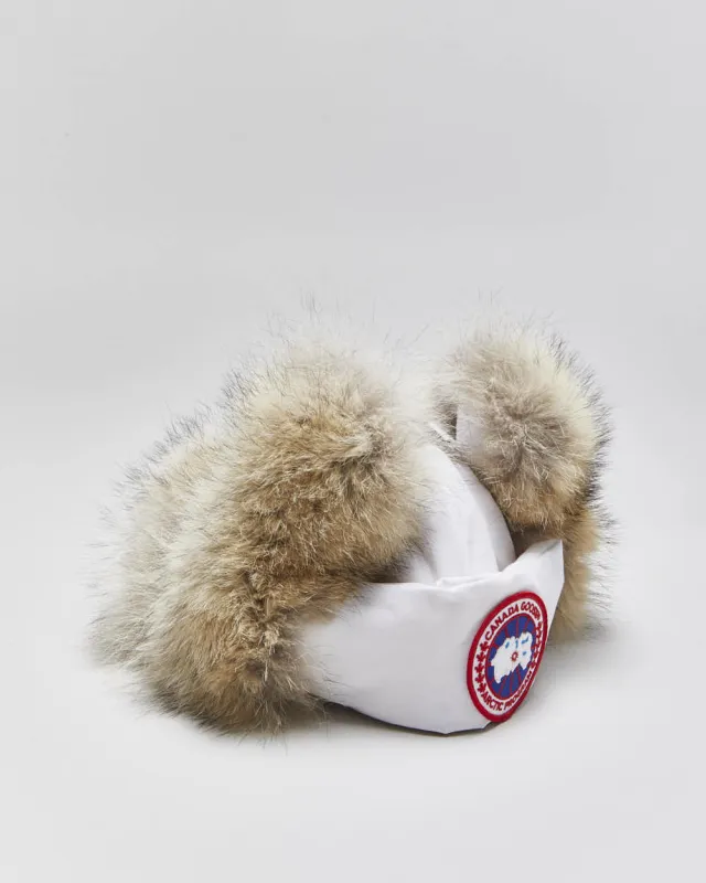 Canada Goose White Aviator Coyote Trapper Hat - S sold by Rokit