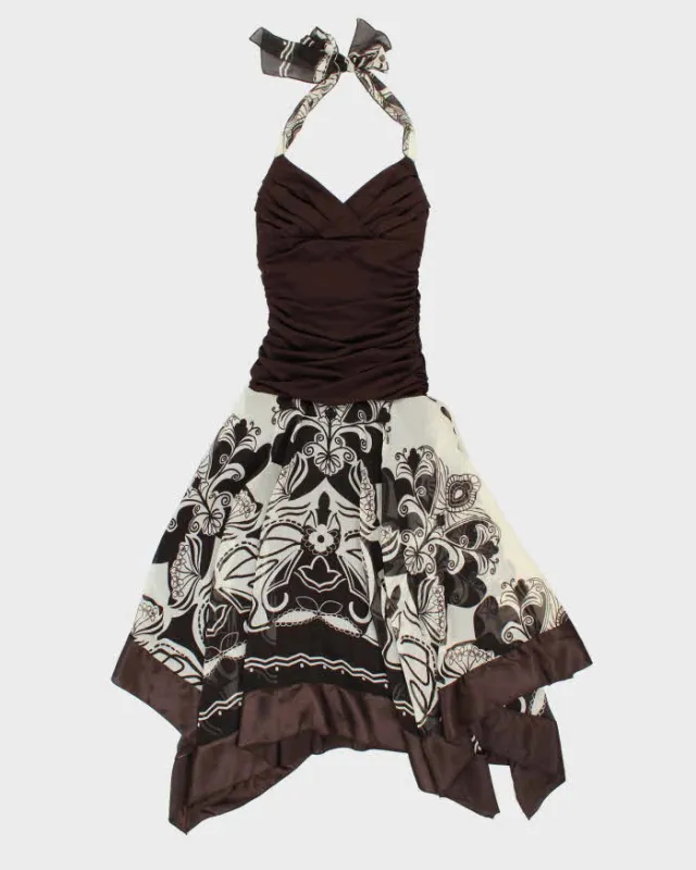 Vintage Y2k 00s Mariposa Handkerchief Hem Halter Neck Dress - S sold by Rokit