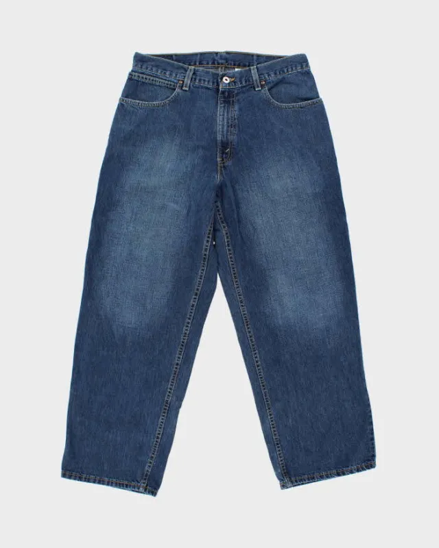 Vintage 1999 Levi's 595 Batwing Made In USA Wide Leg Denim Jeans - W33 L29 made by Levi's