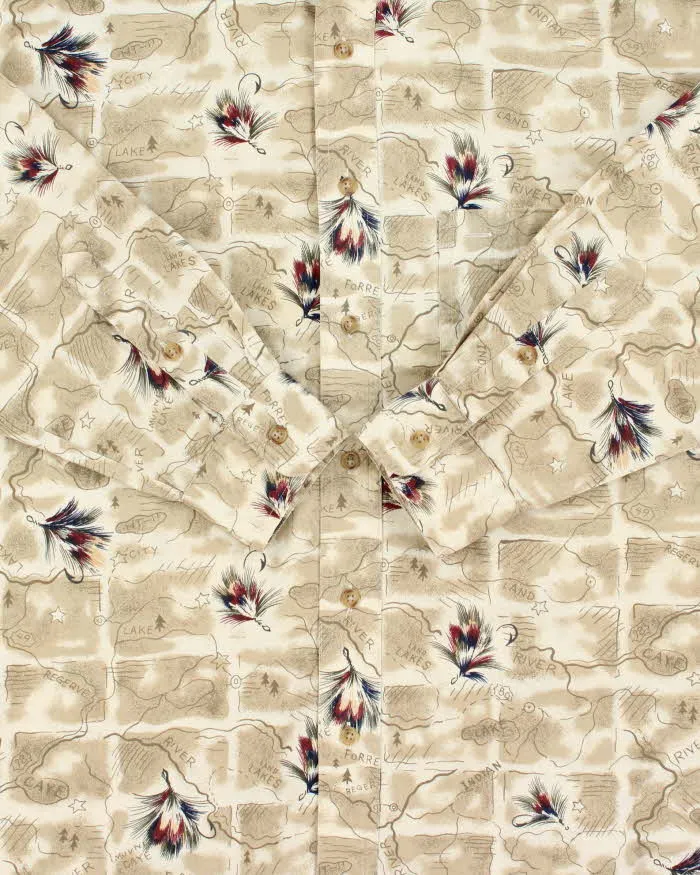 Vintage 1990s Gant Imperial Poplin Map Graphic Long Sleeve Shirt - M sold by Rokit product image thumbnail 4