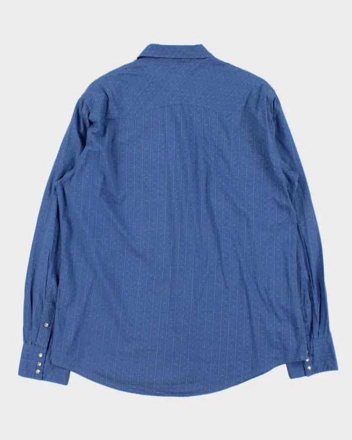 Vintage Y2K 00s Polo Jeans Ralph Lauren Pearl Snap Button Patterned Long Sleeve Western Shirt - L sold by Rokit product image thumbnail 2