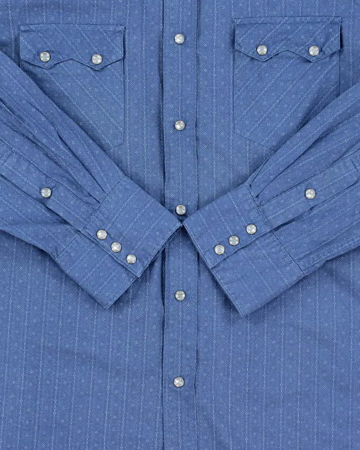 Vintage Y2K 00s Polo Jeans Ralph Lauren Pearl Snap Button Patterned Long Sleeve Western Shirt - L sold by Rokit product image thumbnail 4