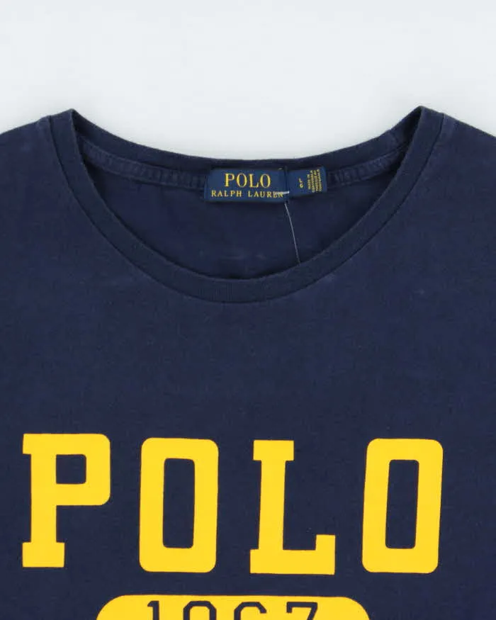 Vintage Polo Ralph Lauren Athl. Dept. Navy Crewneck T-Shirt - L sold by Rokit product image thumbnail 5