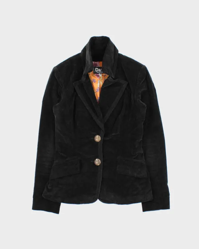 Vintage Y2K 00s D&G Women's Silk Lined Corduroy Blazer Jacket - S made by Dolce & Gabanna