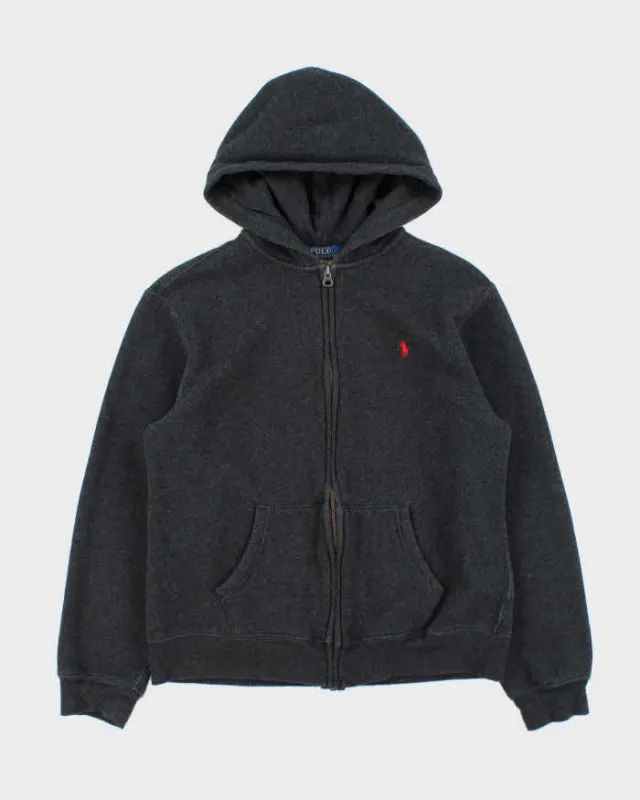 Vintage Polo Ralph Lauren Marl Grey Zip-Up Hoodie - XS made by Ralph Lauren