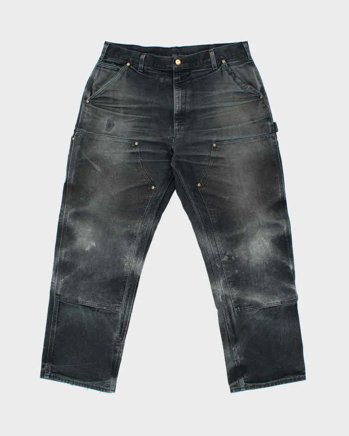 Vintage Carhartt B01 Union Made In USA Duck Canvas Double Knee Distressed Carpenter Trousers - W36 L30 sold by Rokit
