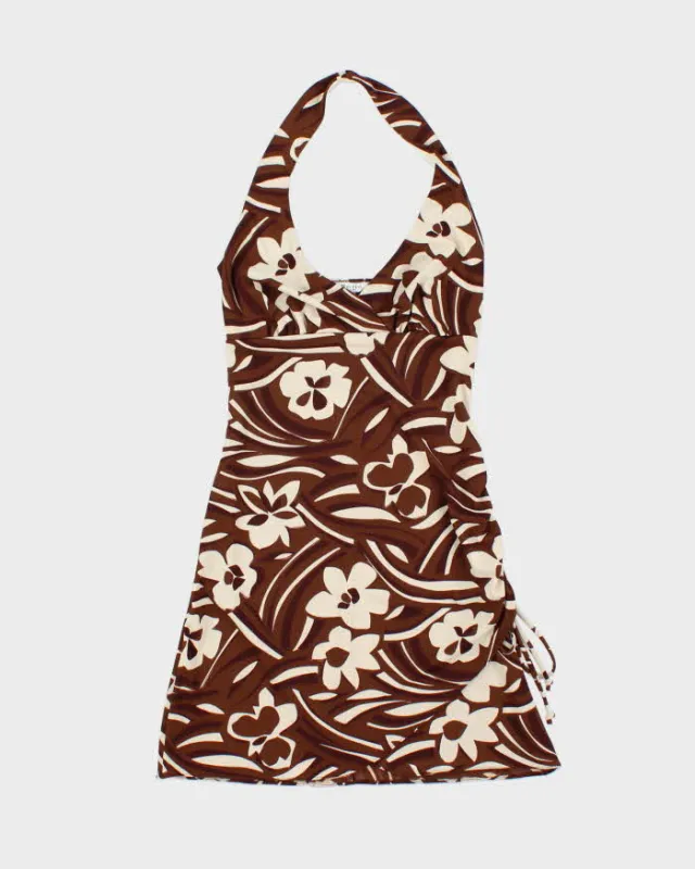 Vintage Y2k 00s La Belle Halter Neck Mini Dress - XS made by Rokit