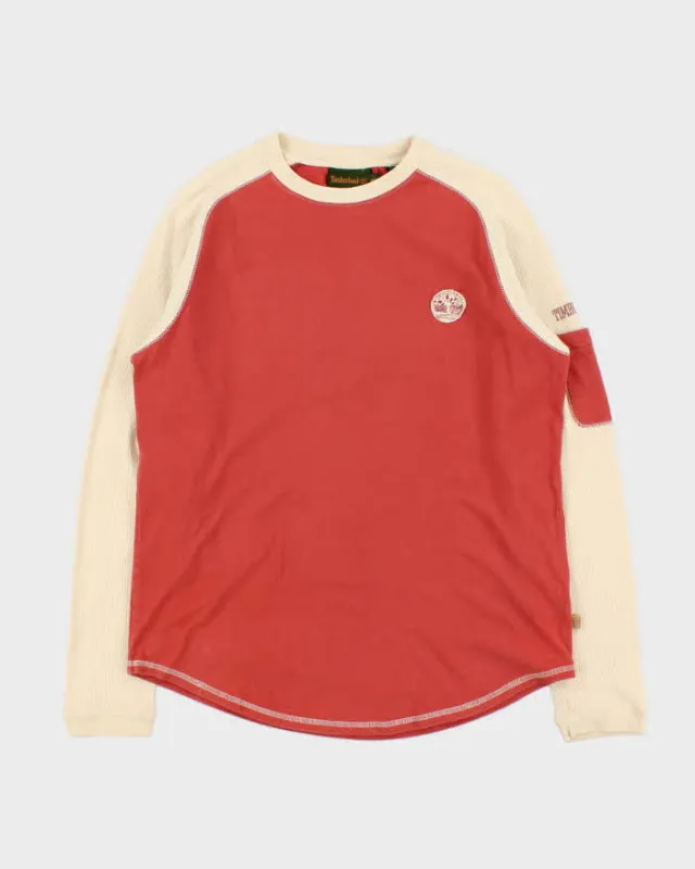 Vintage Y2K 00s Timberland Long Sleeve Pocket Waffle T-Shirt - S made by Timberland