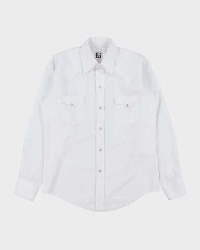 Vintage 1990s Karman Perma Press Pearl Snap Button Long Sleeve Western Shirt - M made by Rokit