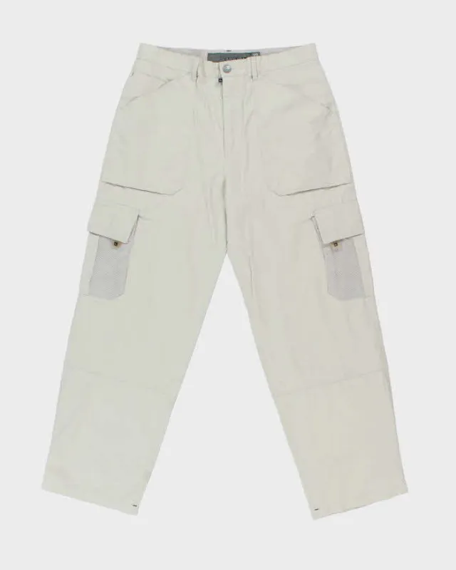 Vintage Y2K 00s Quiksilver Soft Shell Wide Leg Cargo Trousers - W33 L30 sold by Rokit