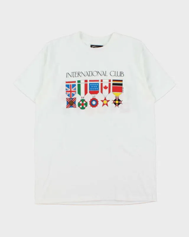 Vintage 1990 Fiori International Club Single Stitch Crewneck T-Shirt - L made by Rokit