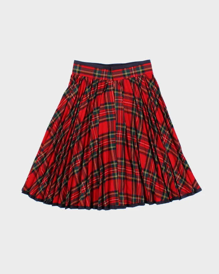 Vintage Kent Checked Micro Pleat Wool Skirt - XXS sold by Rokit product image thumbnail 2