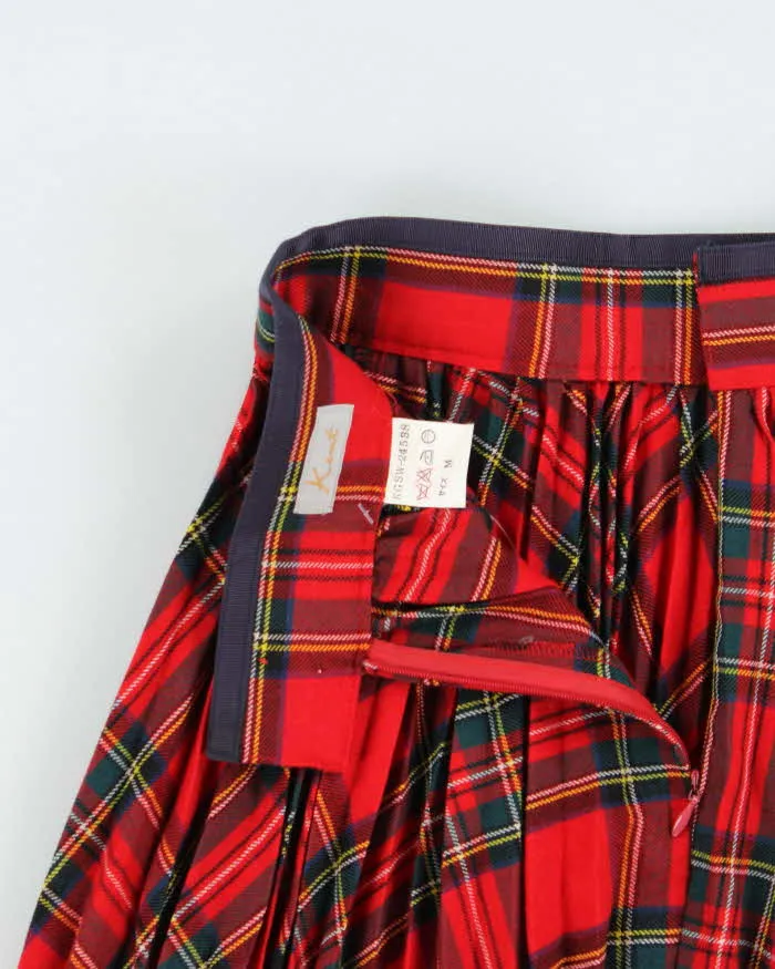 Vintage Kent Checked Micro Pleat Wool Skirt - XXS sold by Rokit product image thumbnail 5