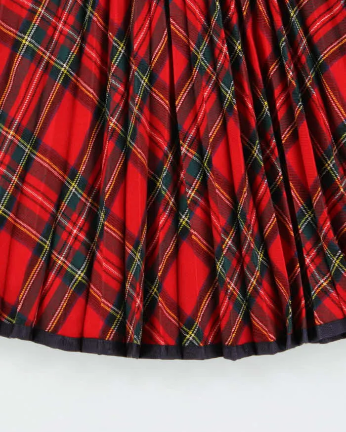 Vintage Kent Checked Micro Pleat Wool Skirt - XXS sold by Rokit product image thumbnail 4