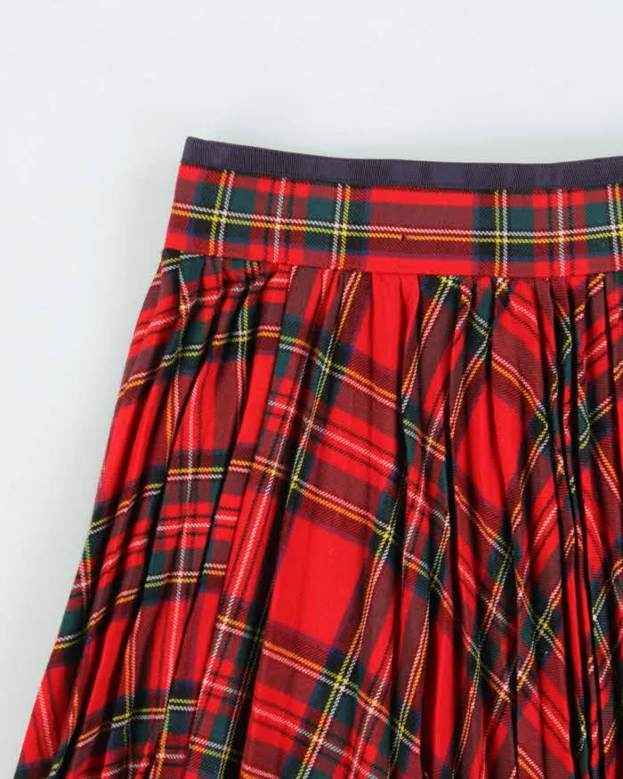Vintage Kent Checked Micro Pleat Wool Skirt - XXS sold by Rokit product image thumbnail 3