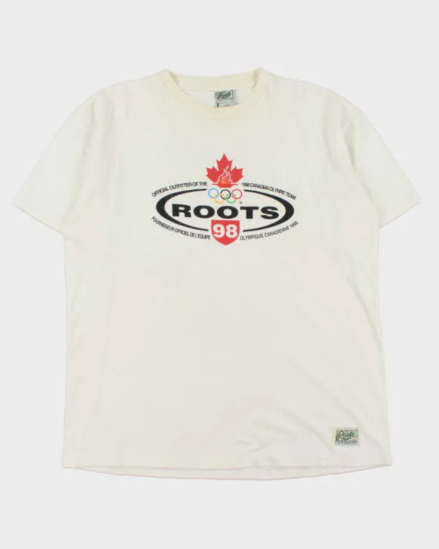 Vintage 1998 Roots Canadian Olympic Team Heavyweight Single Stitch Crewneck T-Shirt - XL sold by Rokit