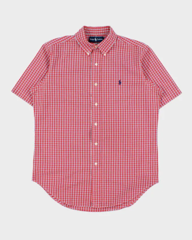 Vintage Y2K 00s Ralph Lauren Plaid Classic Fit Short Sleeve Shirt - M made by Ralph Lauren