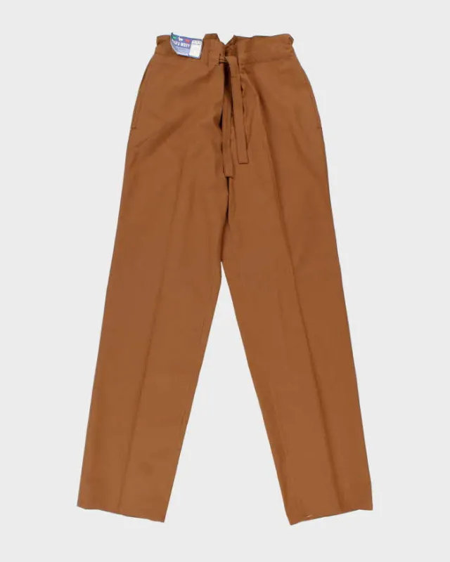 DSWT 1980s Jeans West Paperbag High Waisted Trousers - W28 L32 made by Rokit