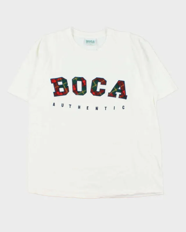 Vintage 1990s Boca Authentic Tartan Heavyweight Single Stitch Crewneck T-Shirt - XL made by Rokit