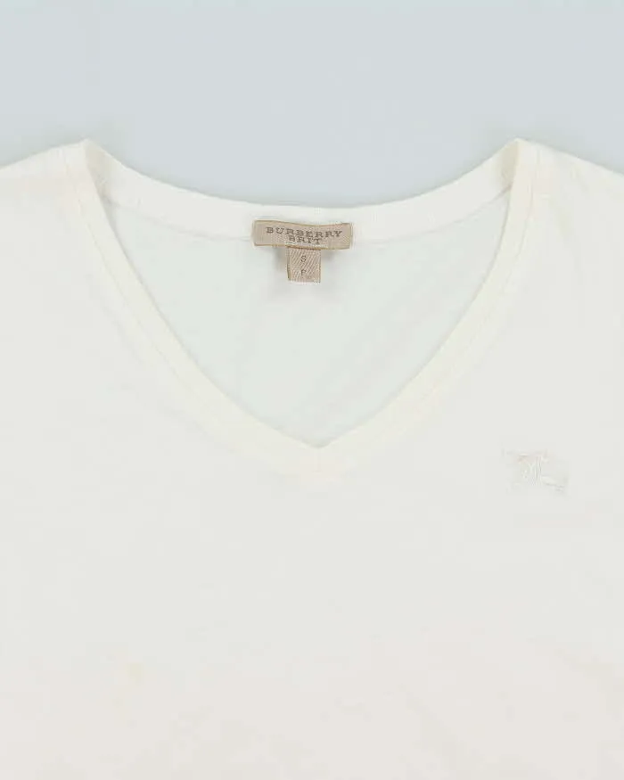 Vintage Y2k 00s Burberry Brit V Neck T-shirt - S sold by Rokit product image thumbnail 5